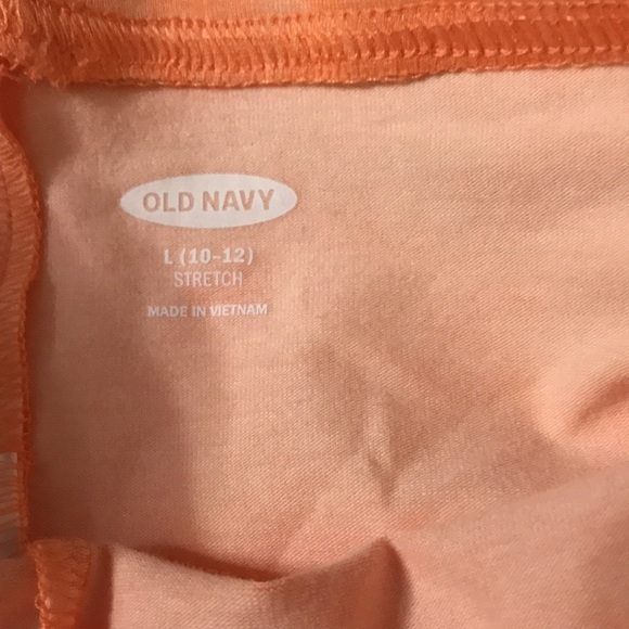 Old Navy Girl’s Size (L) 10-12 Shaded Green and Orange Crush Biker’s Shorts - Picture 5 of 7